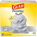 Tall Kitchen Drawstring Trash Bags 13 Gallon Grey Unscented 80 Count Q6845