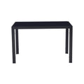 Black Metal Tempered Glass Rectangular Dining Table Z6180